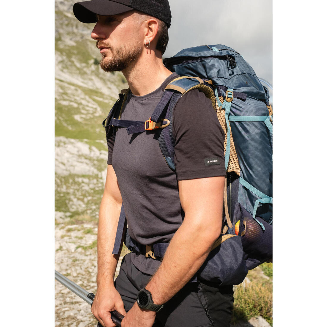 T-shirt manches courtes en laine mérinos homme, Merino Resist