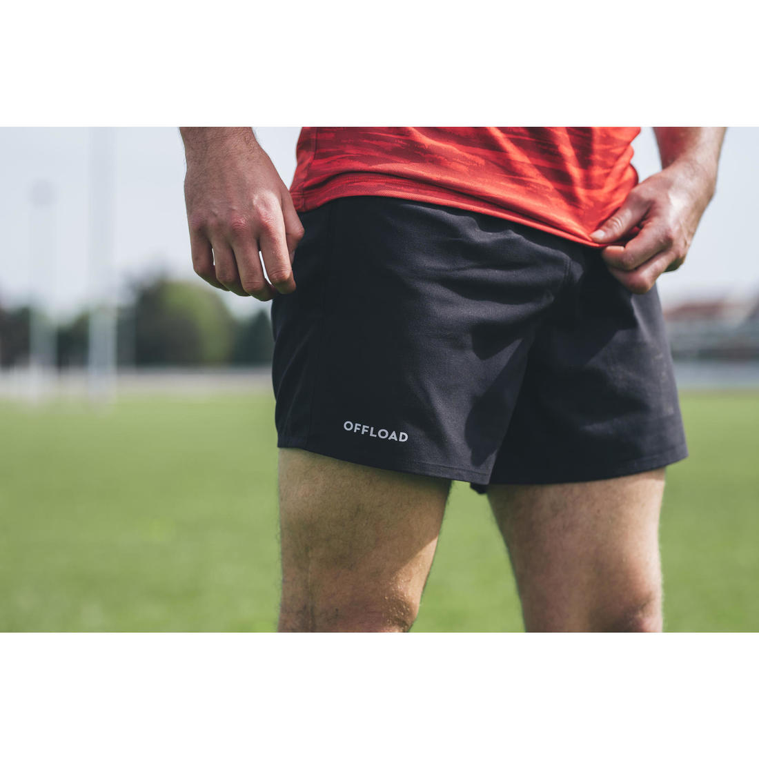 Short rugby adulte avec poches r100