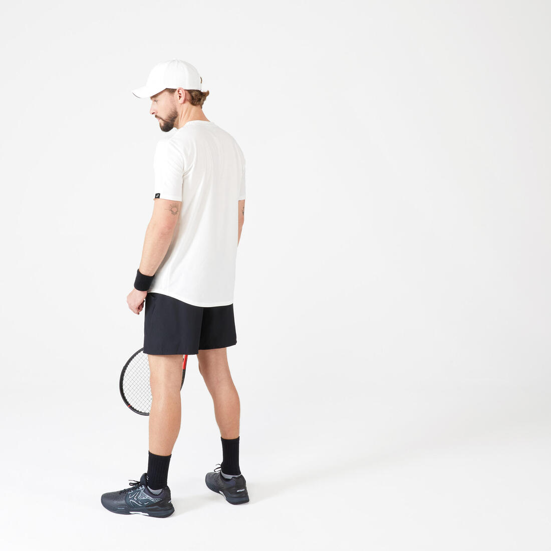 T-shirt de tennis homme - tts soft blanc cassé