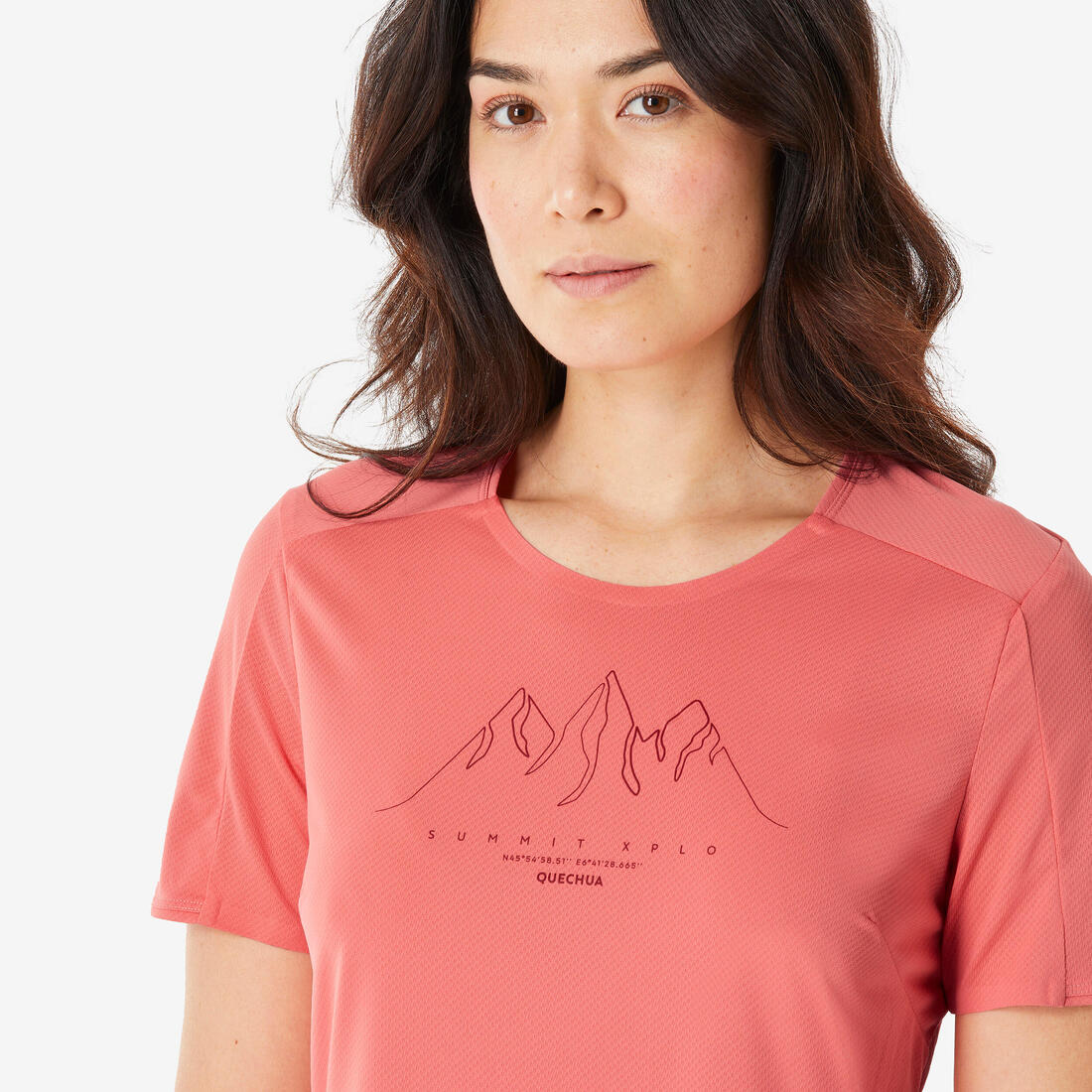 T-shirt de randonnée manches courtes - MH500 - femme
