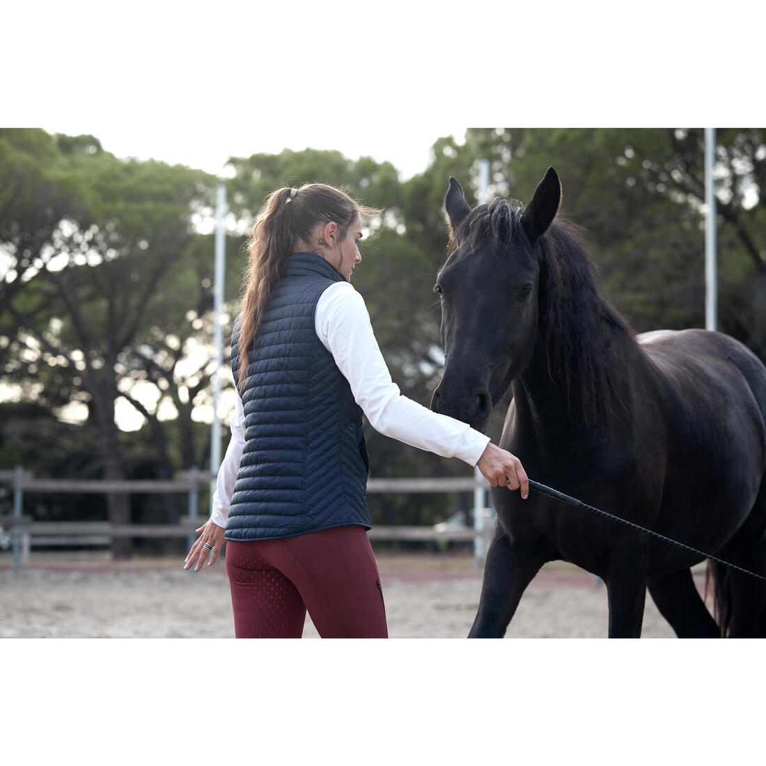 Legging équitation full grip Femme - 500 marine