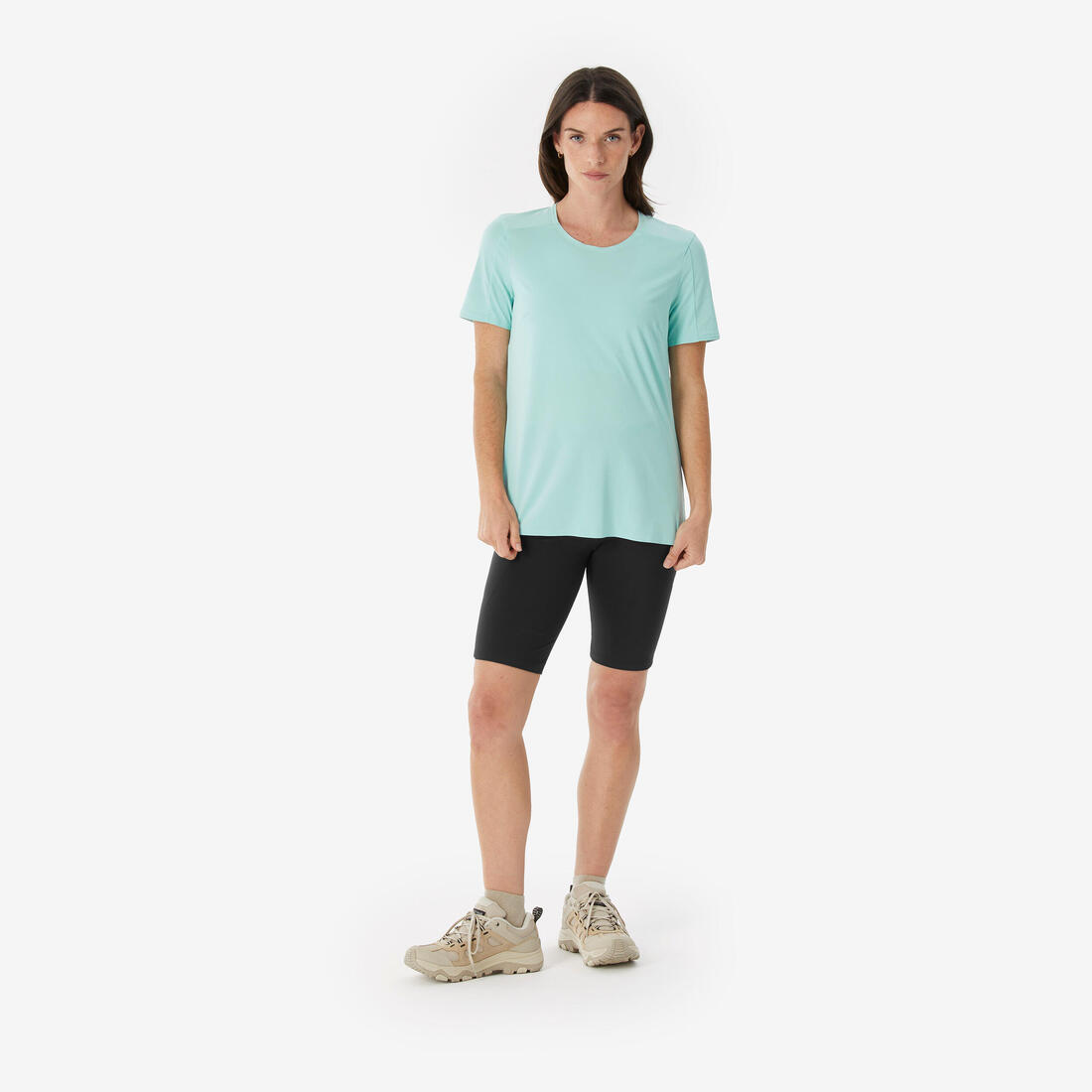 T-shirt de randonnée manches courtes femme, MH500