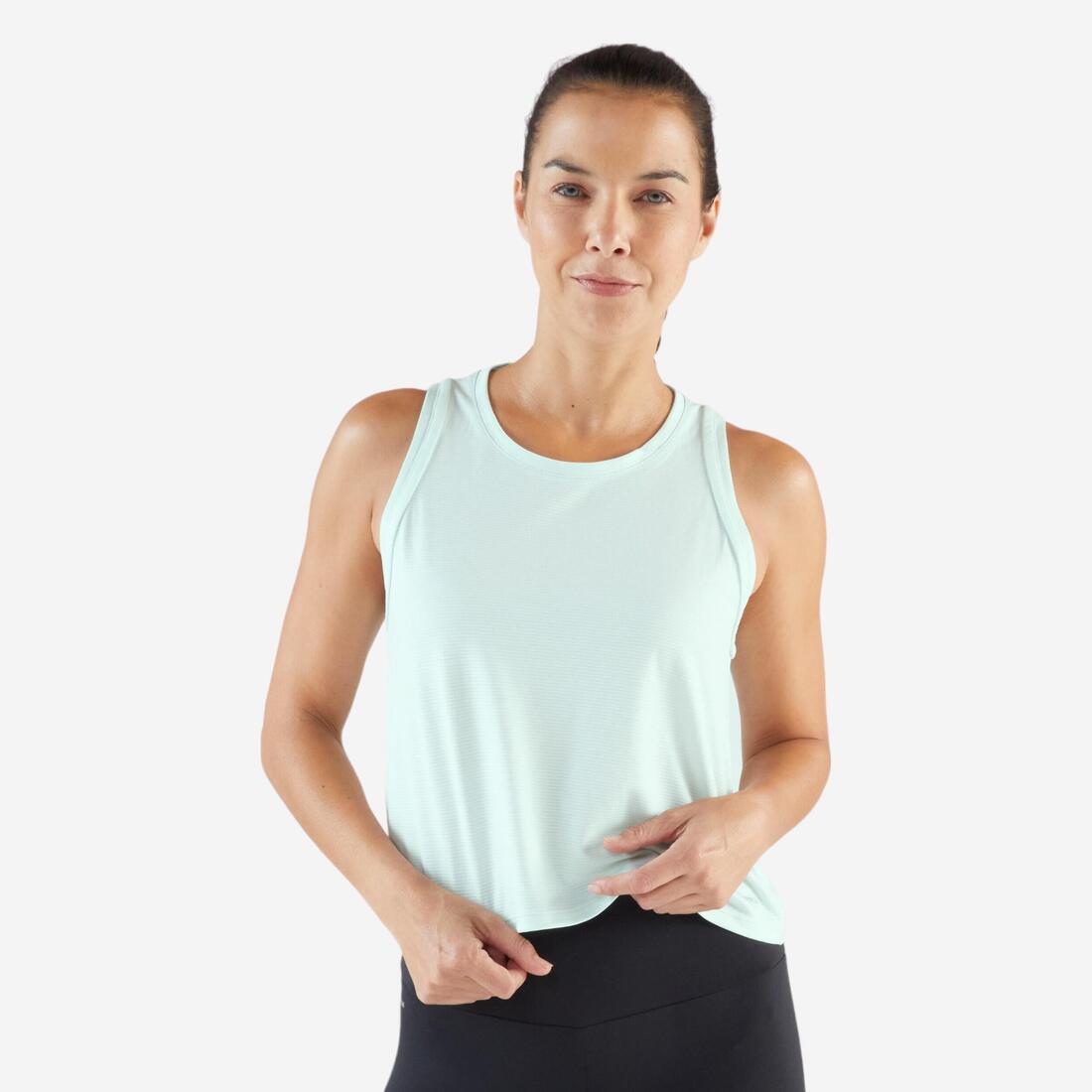 Débardeur court de running respirant femme - kiprun run 500 dry