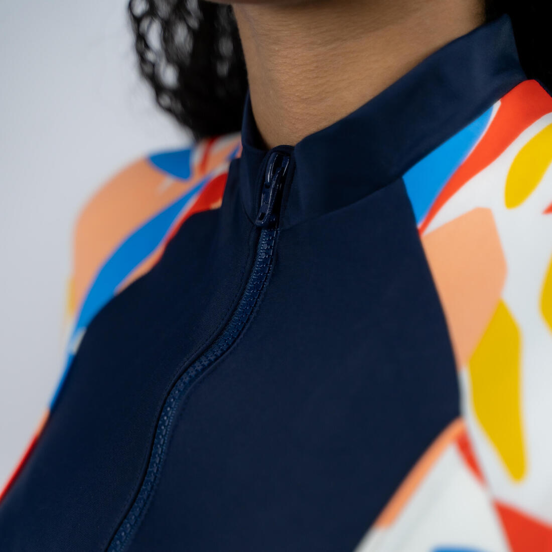 BURKINI RIME 100 MANCHES COURTES NAVY LEA MELON