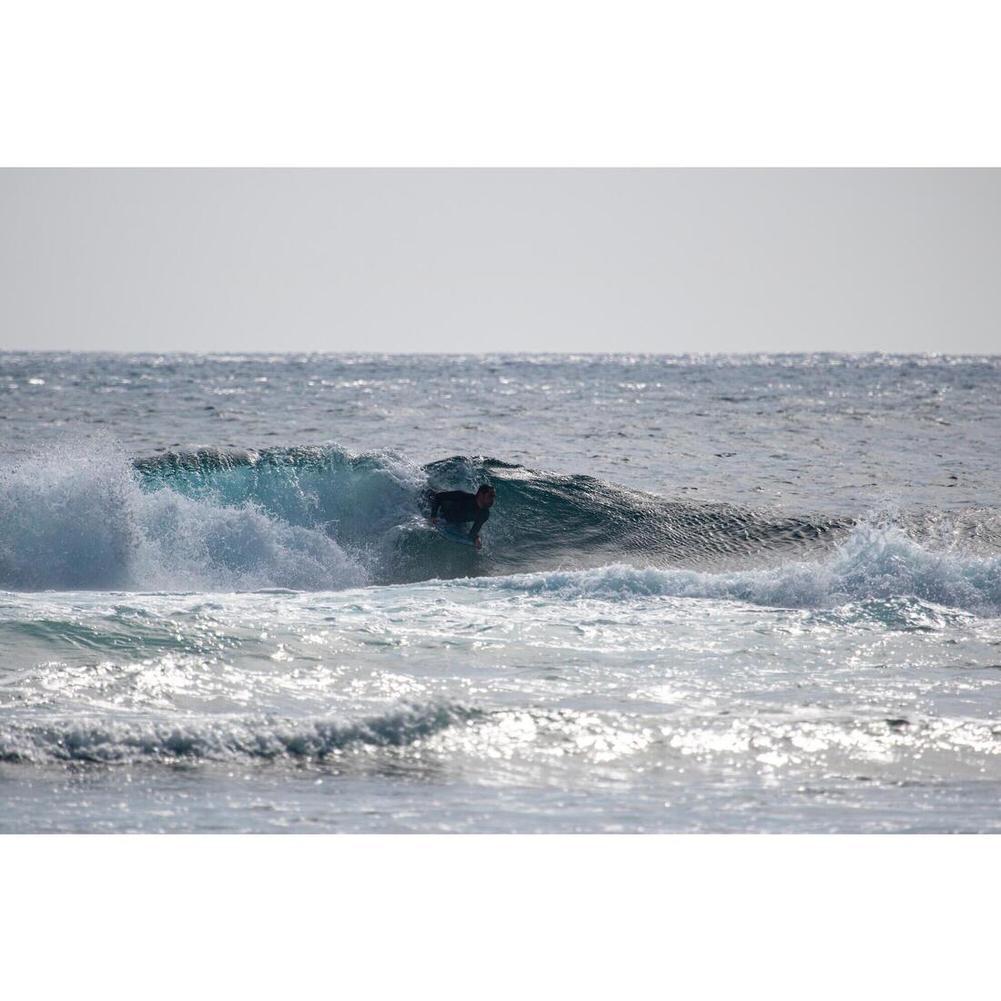 Bodyboard 500 bleu / orange avec leash