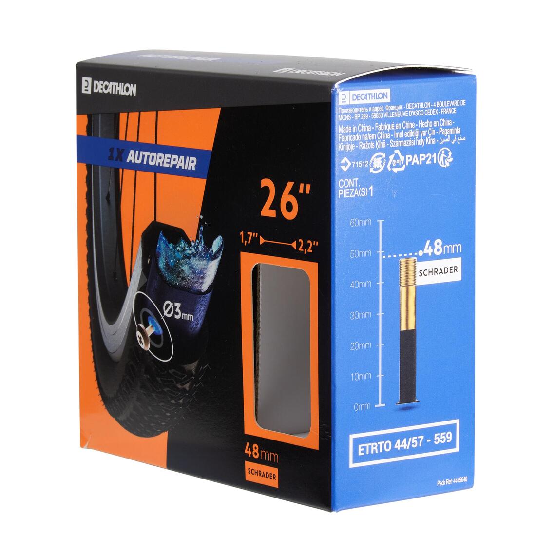 Chambre a air 26x1,7/2,2 schrader auto reparante