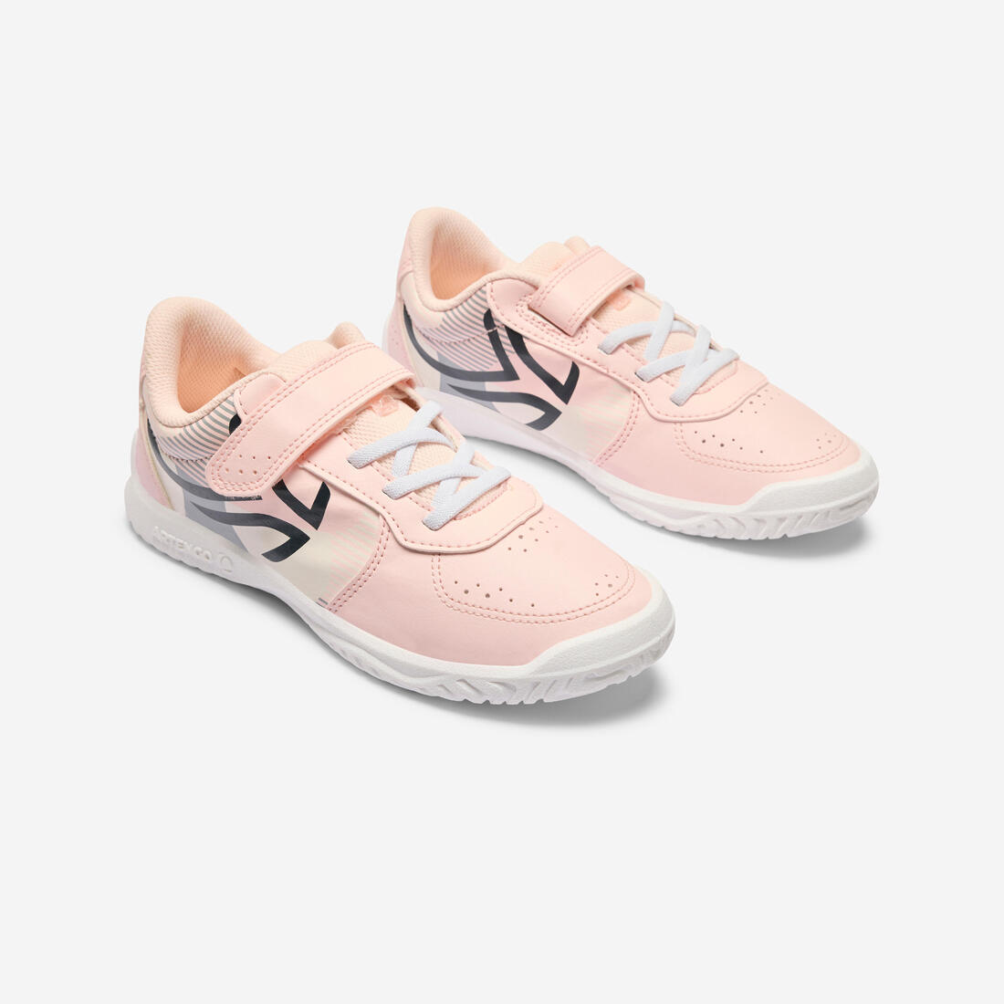 Chaussures de sport à scratch résistantes enfant,  TS130 rose et