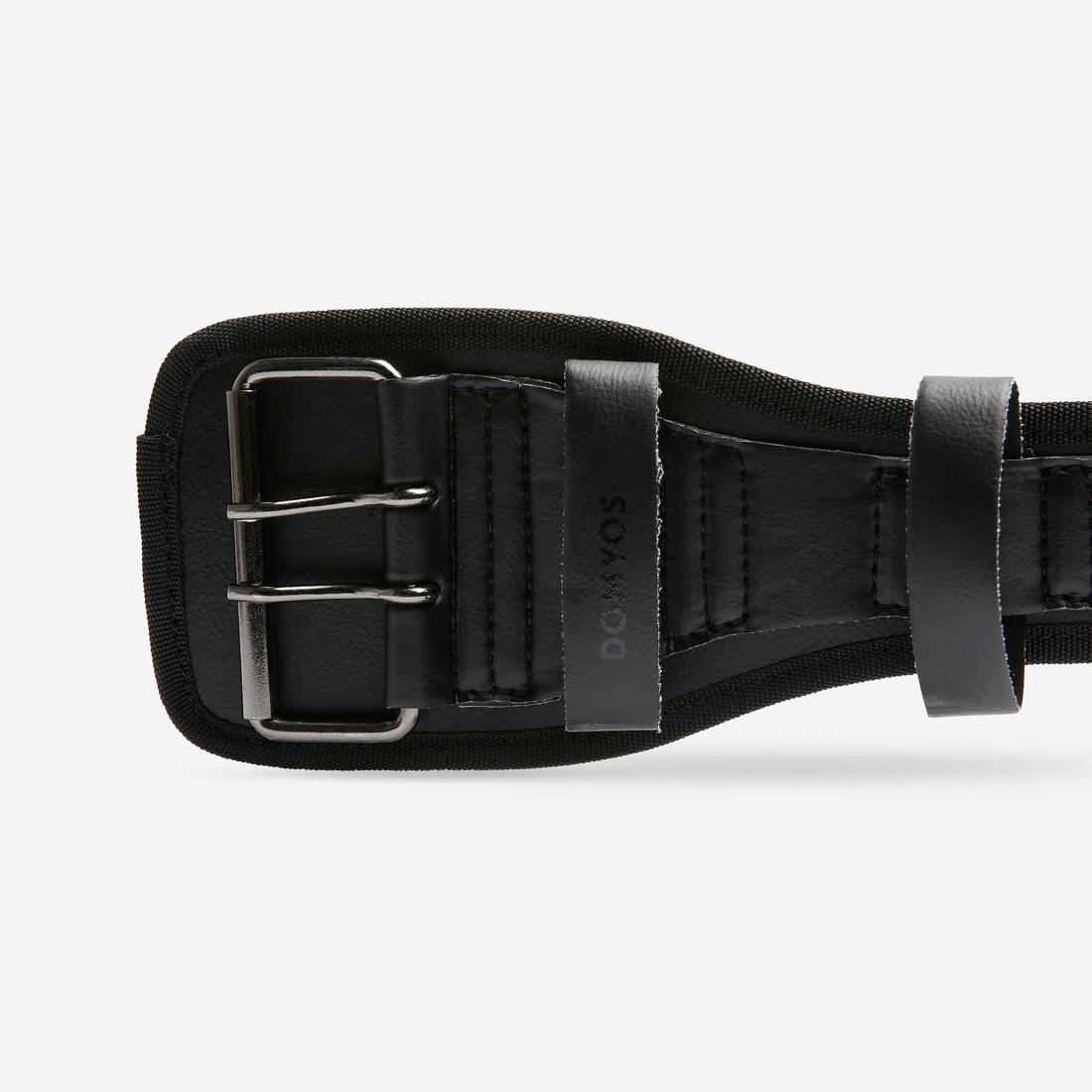 Ceinture lombaire de musculation en cuir résistante, noire