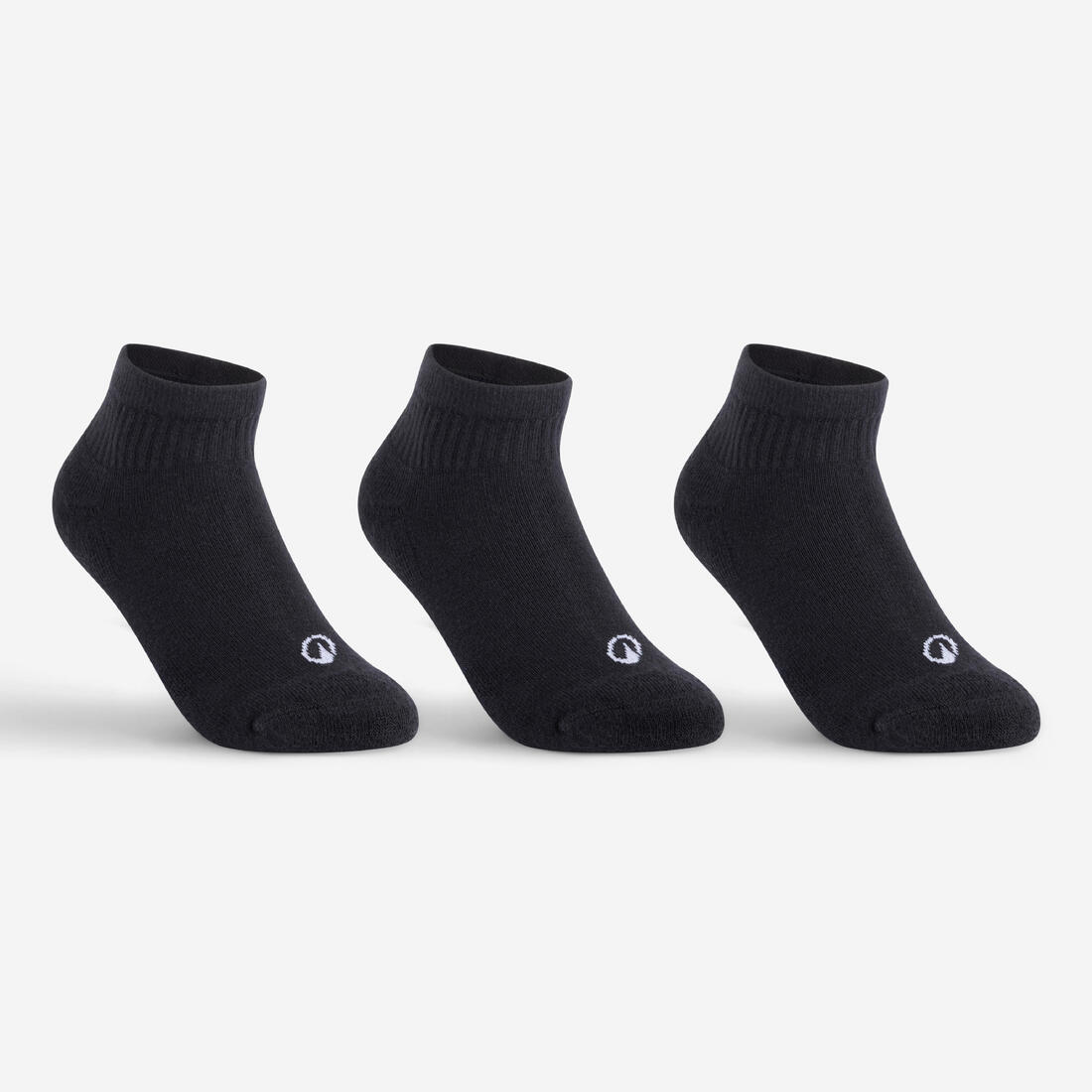 CHAUSSETTES DE SPORT ENFANT MI-HAUTES  ARTENGO  RS 100 LOT DE 3