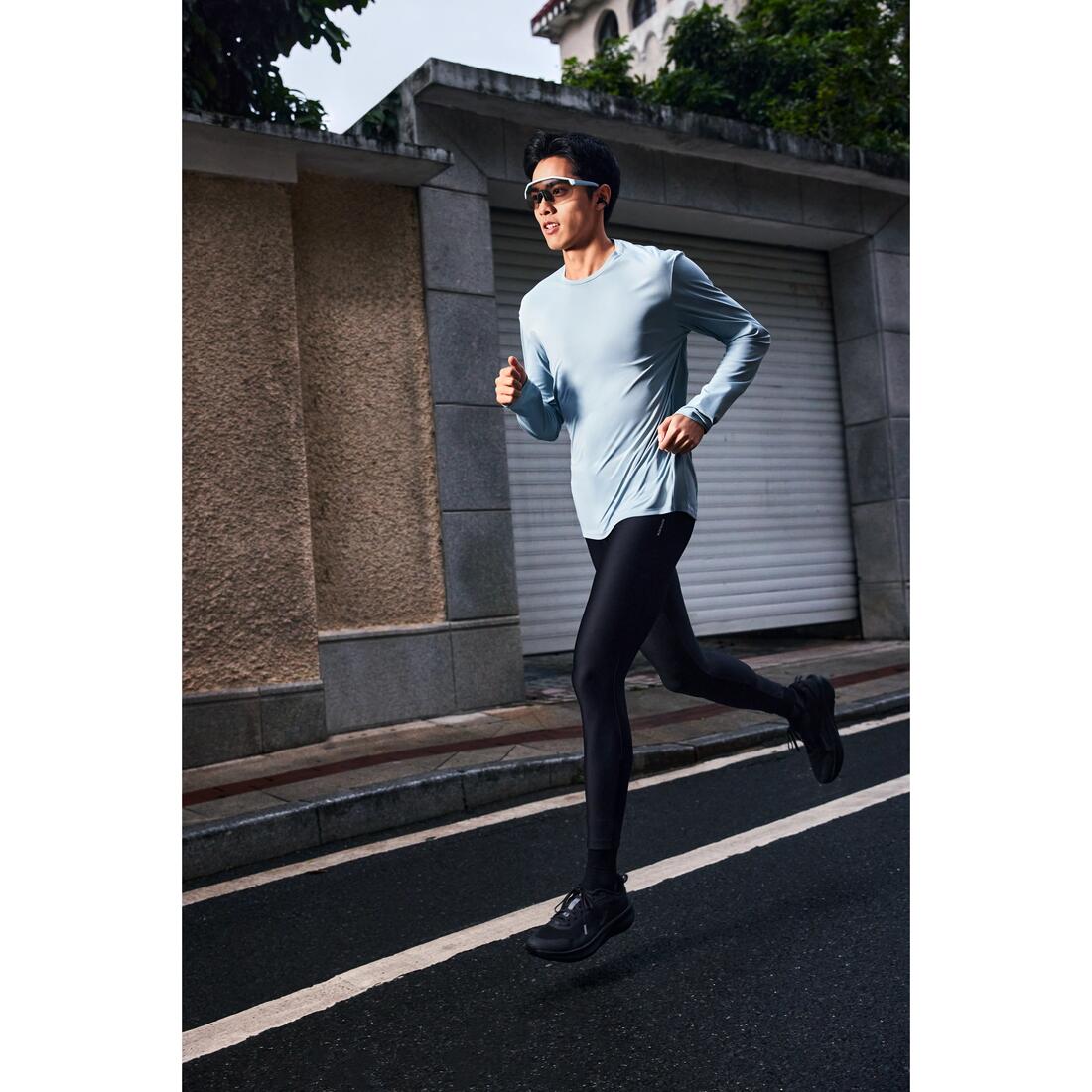 Collant de running respirant homme - kiprun run 100 dry noir