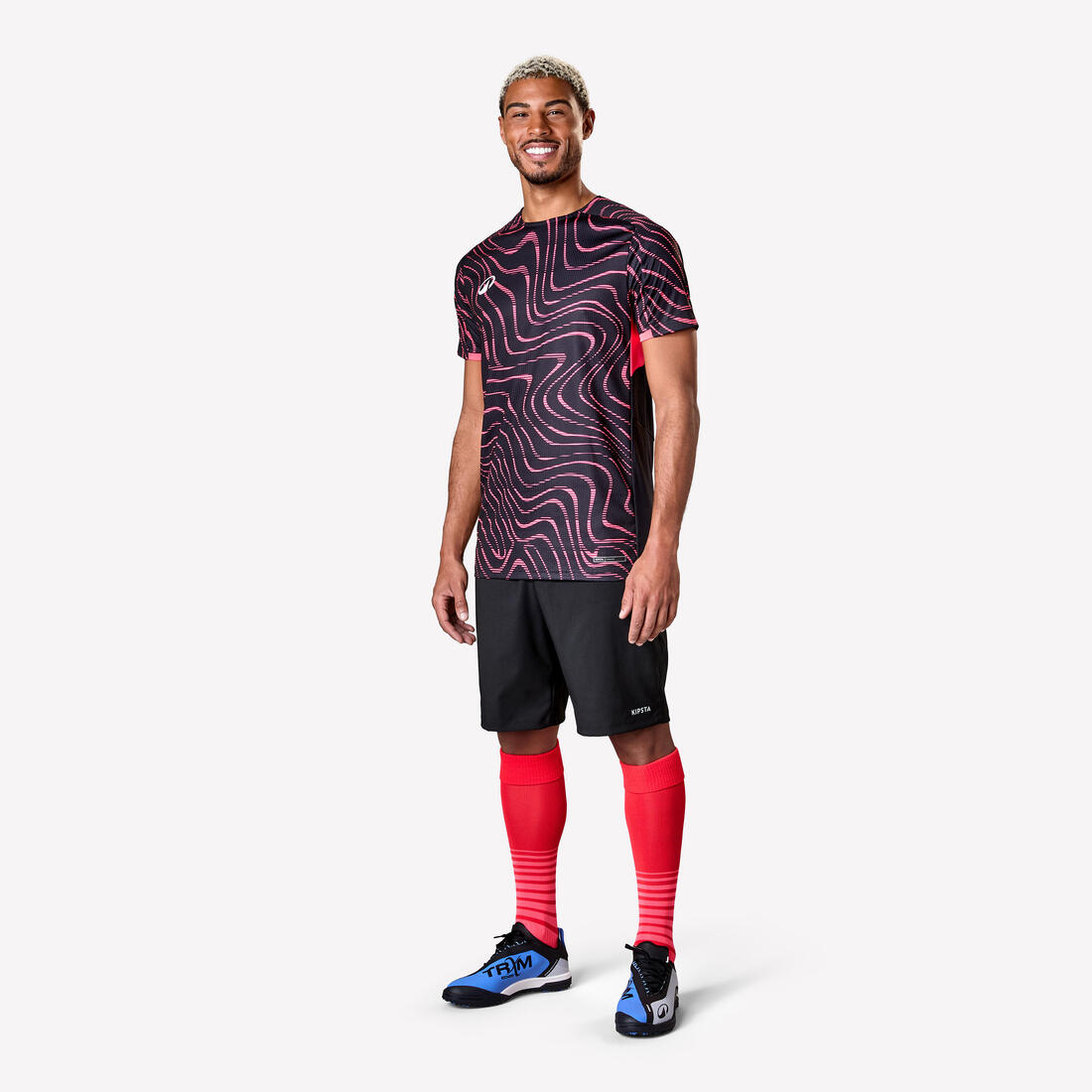 MAILLOT DE FOOTBALL ADULTE MANCHES COURTES VIRALTO TOPO ROSE FLUO &