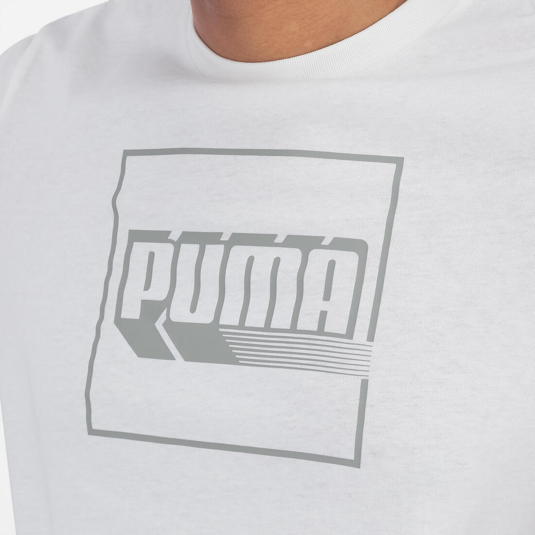 T-shirt imprimé imprimé Puma homme - blanc