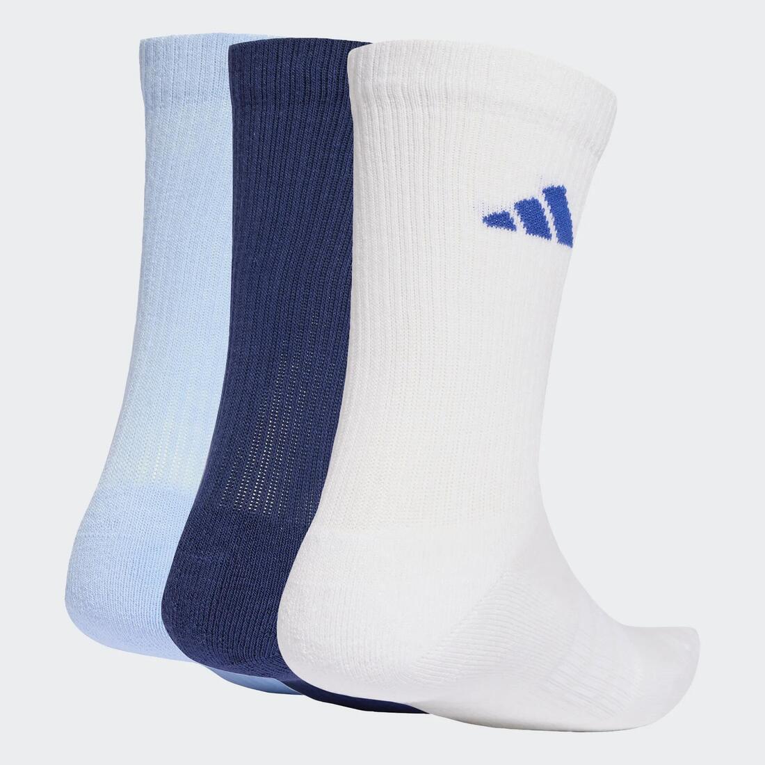 Chaussettes matelassées mi-mollet Adidas, rose, beige et, lot de 3