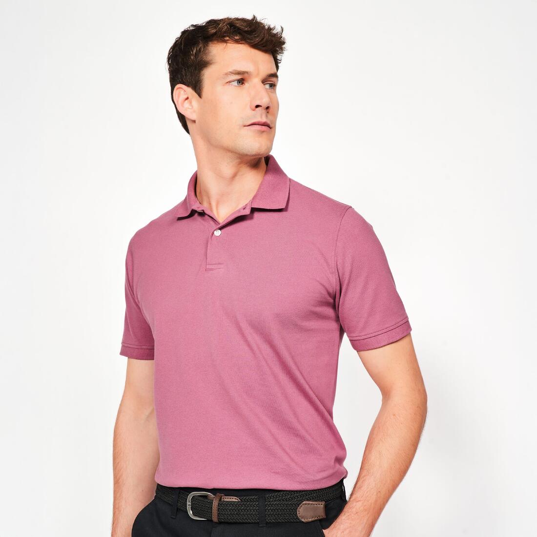 Polo de golf en coton polyester manches courtes homme, MW500