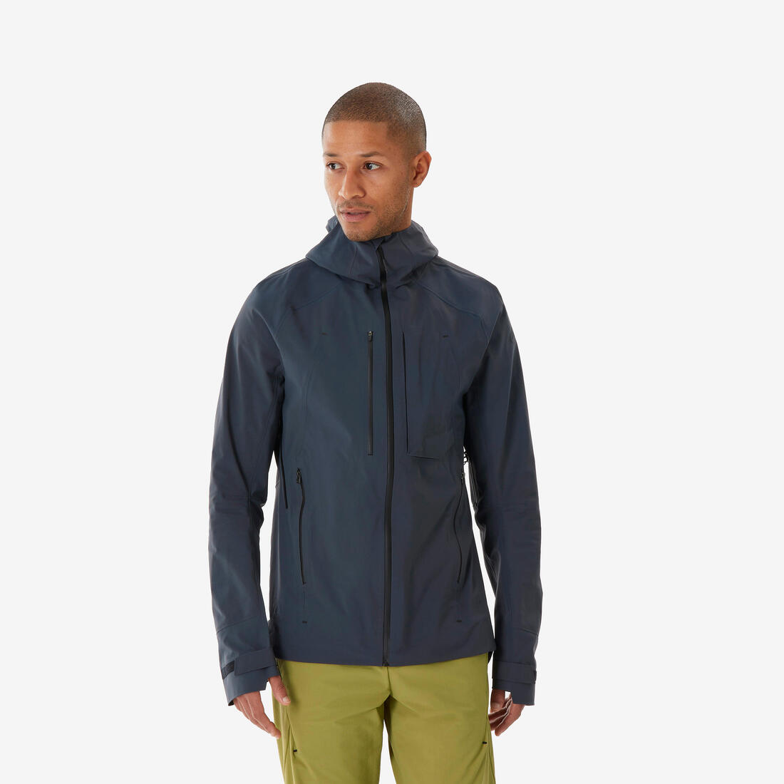 Veste de randonnée imperméable et légère homme, MH900 – gris ardoise
