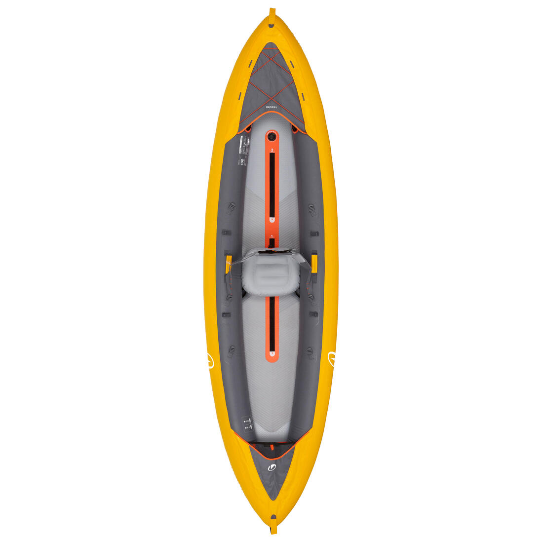 Canoë kayak gonflable 2 places - Tribord 100+ Jaune