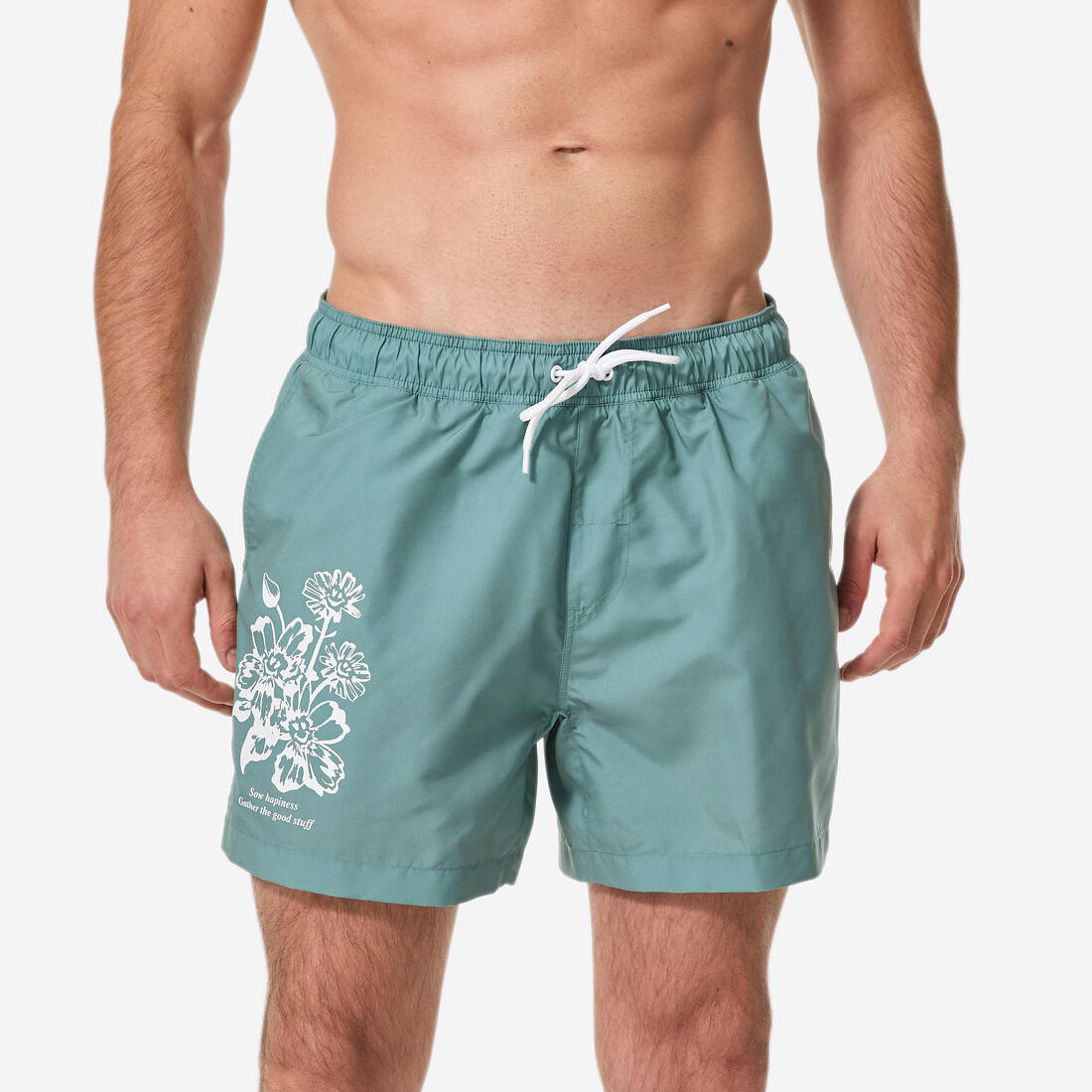 Boardshort surf short de bain court 15" homme, 100 Palmito