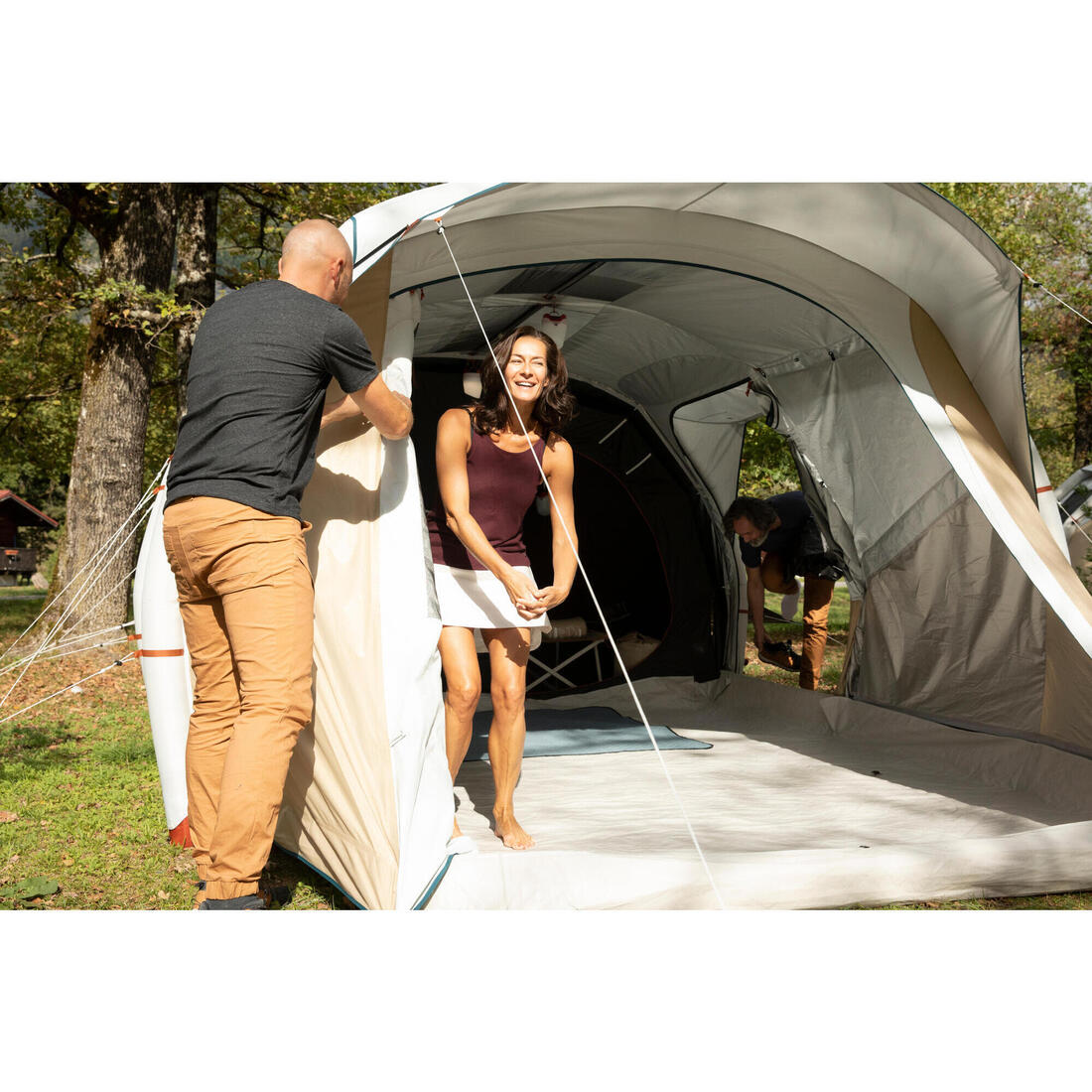 Tente gonflable de camping - Air Seconds 6.3 F&B - 6 Places - 3 Chambres
