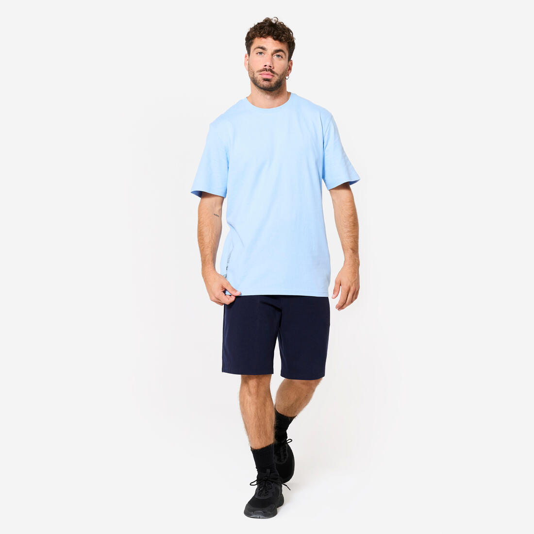T-shirt fitness homme col rond manches courtes