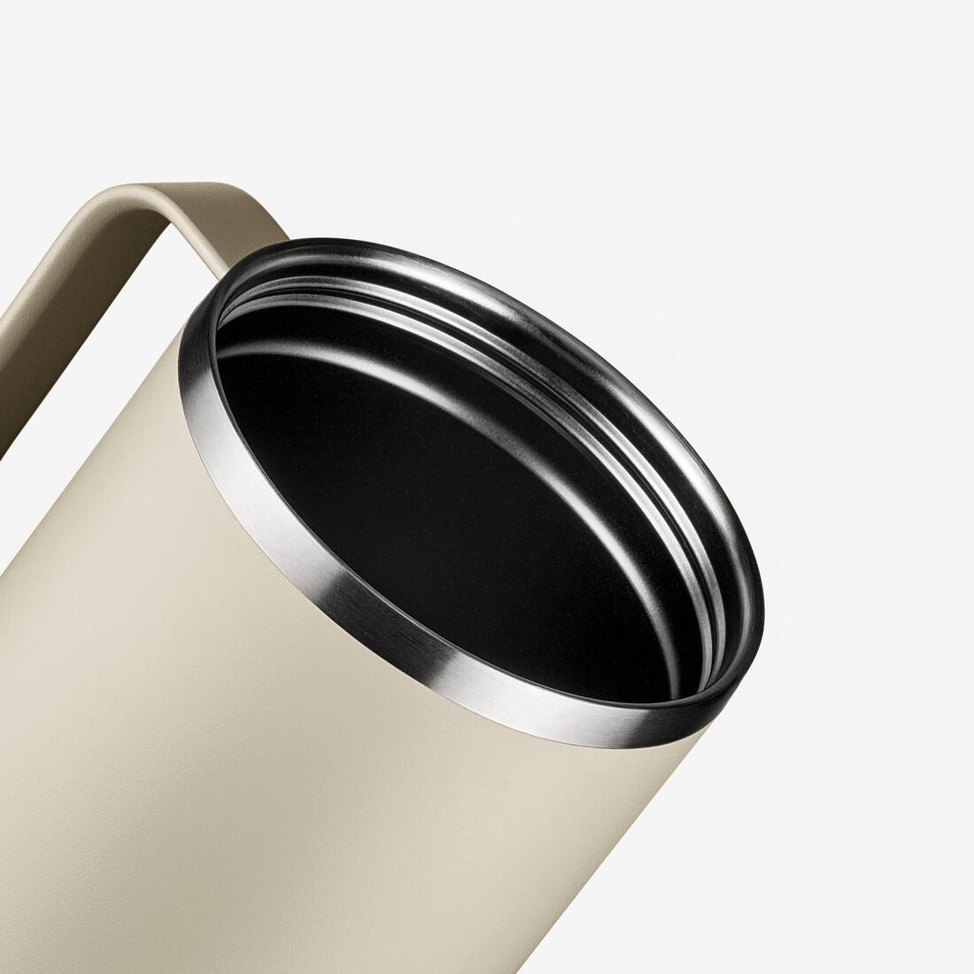 Mug isotherme avec paille 1L en inox, pour la randonnée et camping