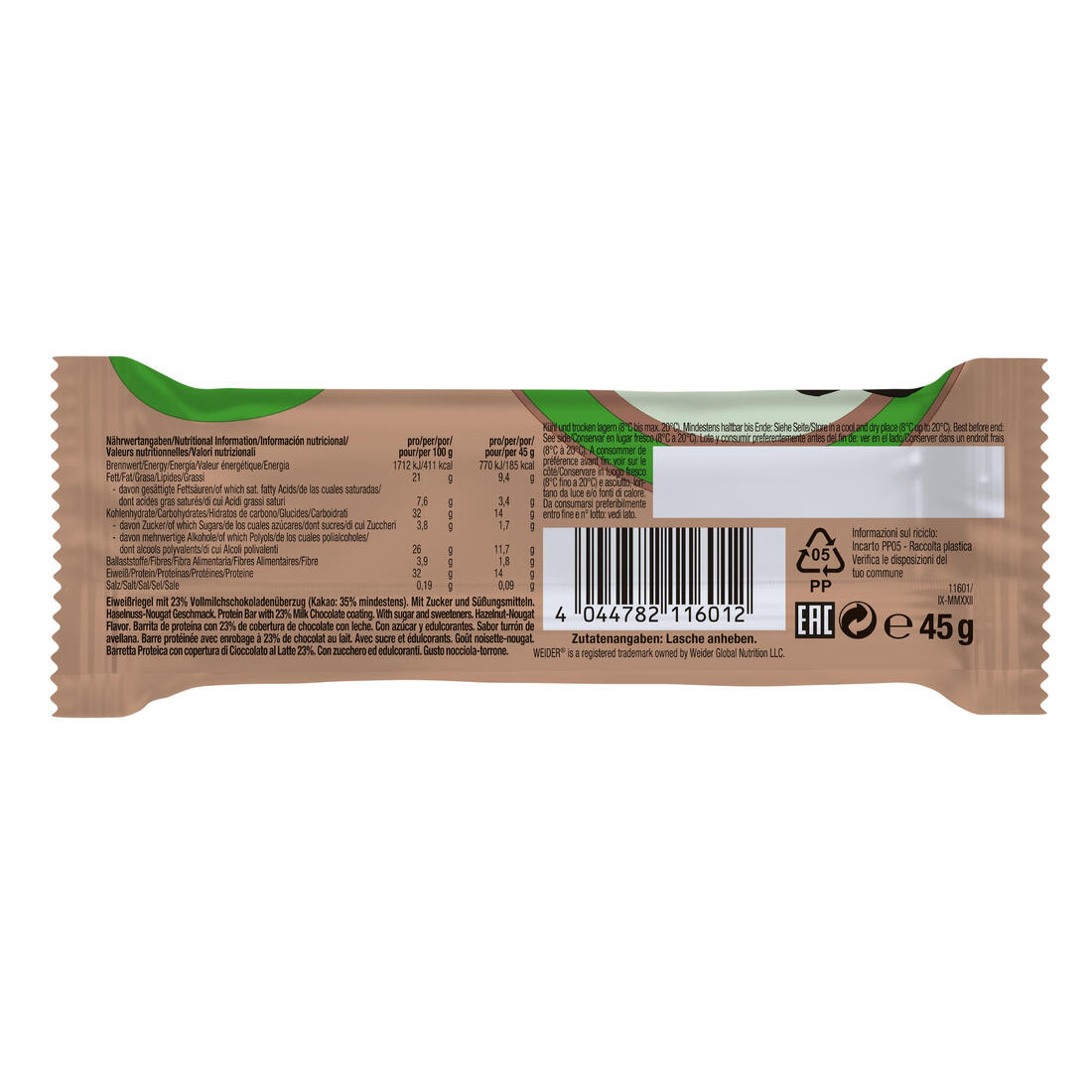 Barre protéinée nougat noisettes, Joe's Soft Bar 45g