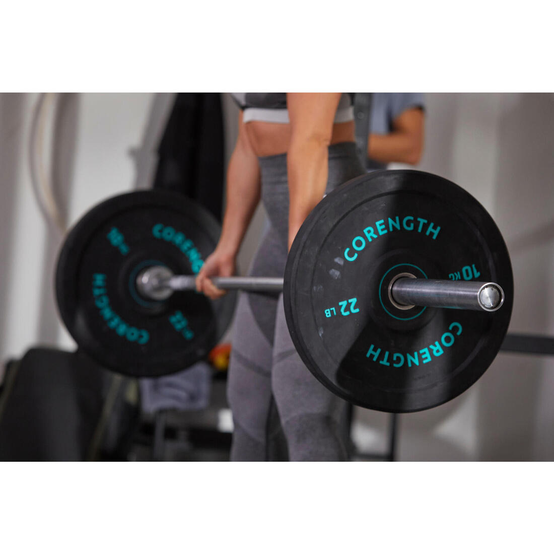 Disque bumper d'haltérophilie 10 kg, diamètre intérieur 50 mm