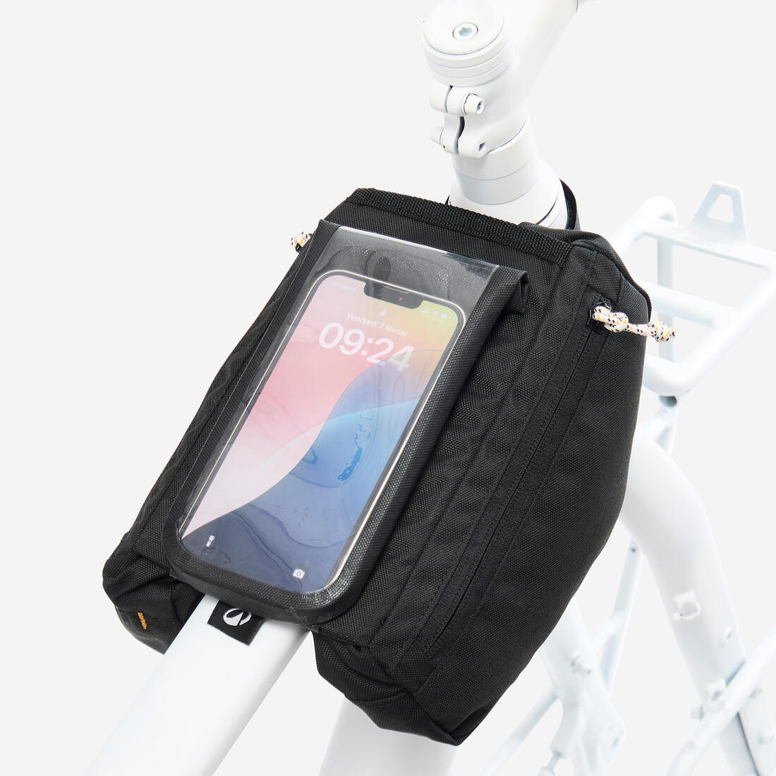 Sacoche de cadre vélo smartphone 2x1L, ACTV 100 noire
