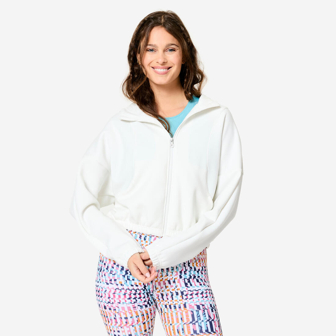 Veste à capuche de fitness manches longues femme