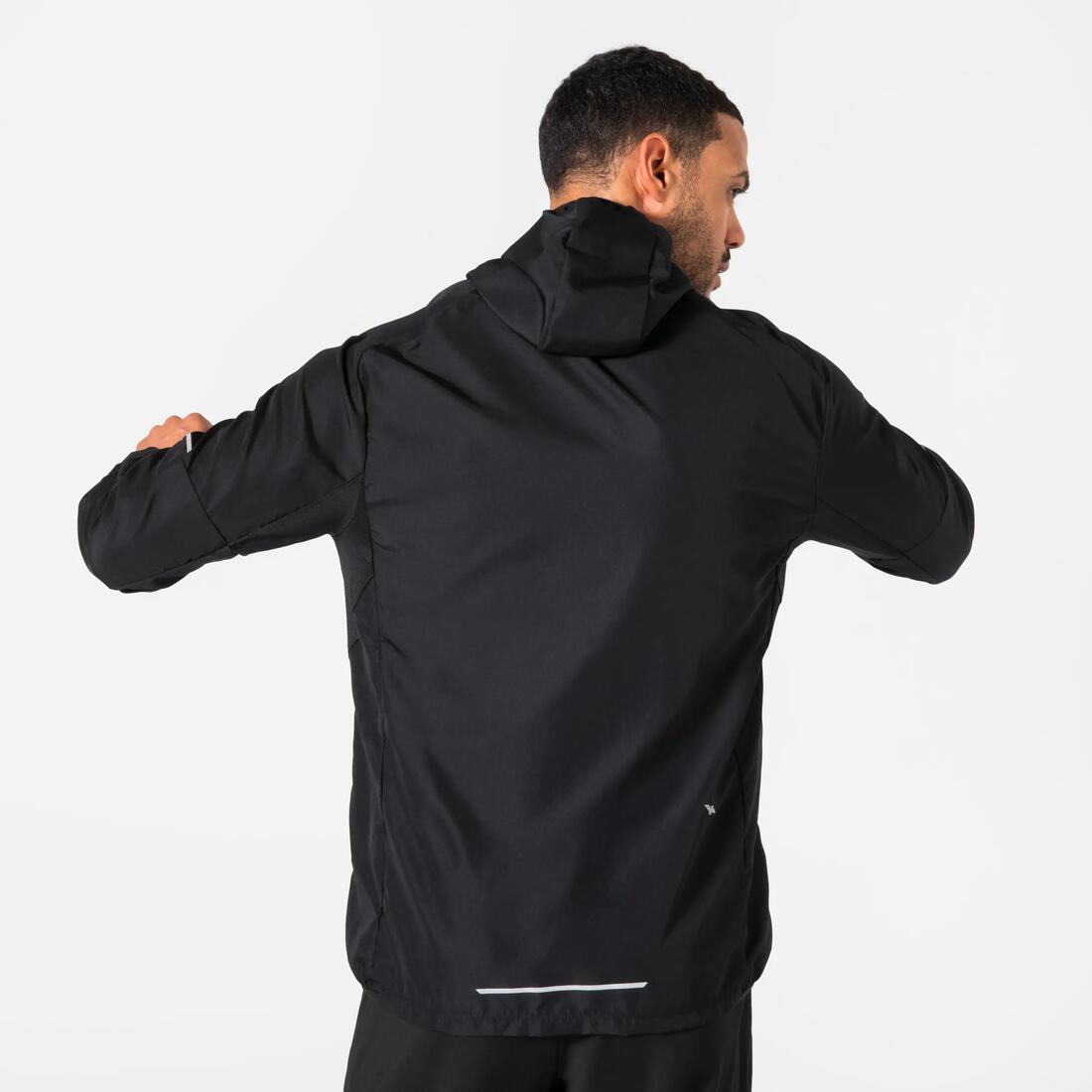 Veste coupe-vent de running & trail running Homme - KIPRUN Run 100 Noire
