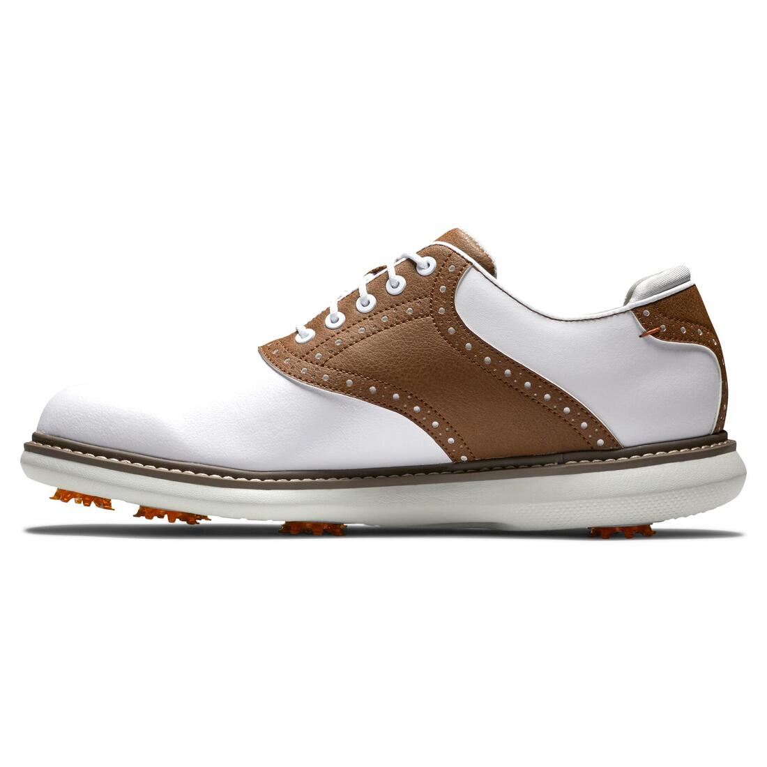Chaussures de golf avec crampons homme Footjoy Traditions, blanc & marron