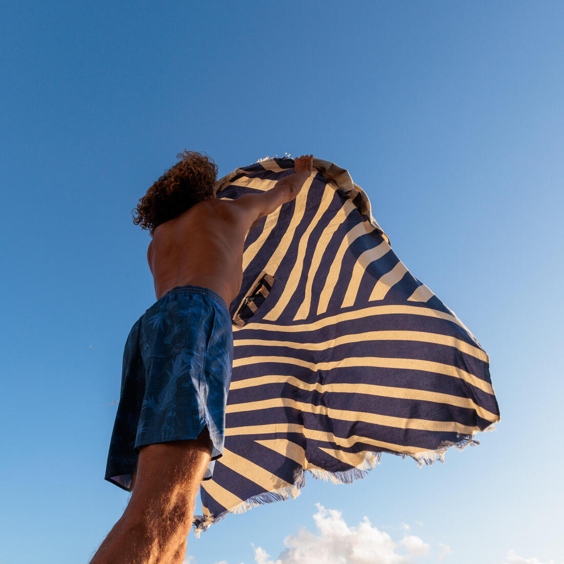 Serviette de plage poncho 190 x 190 cm
