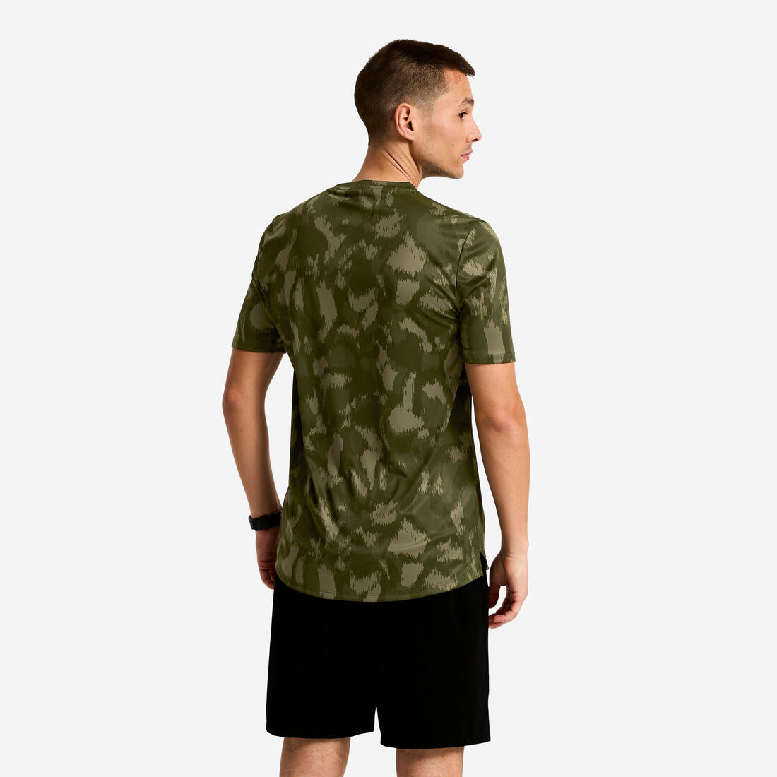 T-shirt de fitness manches courtes respirant col rond homme