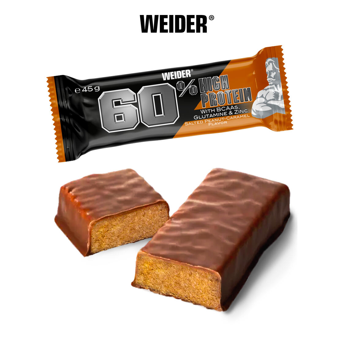 Pack x 3 Barres de protéine 60% caramel beurre de cacahuète