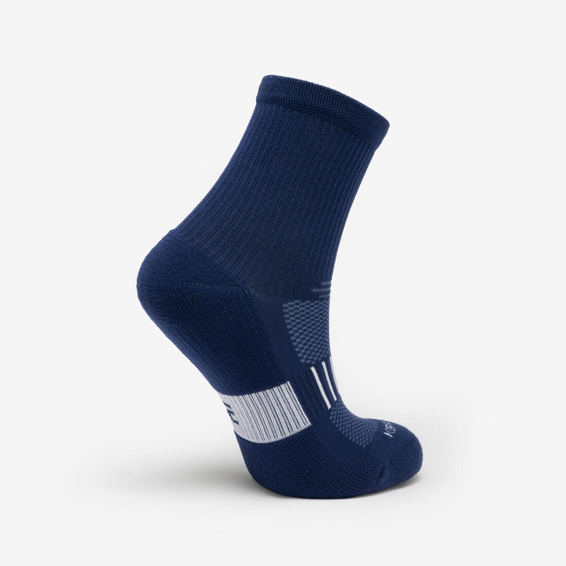 Lotx2 de chaussettes running confort enfant - kiprun 500 mid mauve et rayé