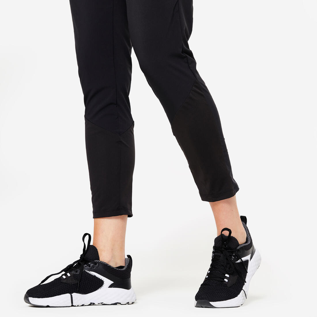Pantalon de jogging coupe carotte et extensible, noir