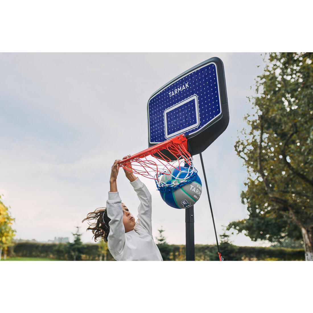 Panier de basket Enfant Dunk sur pied réglable 1,60m à 2,20m - K900