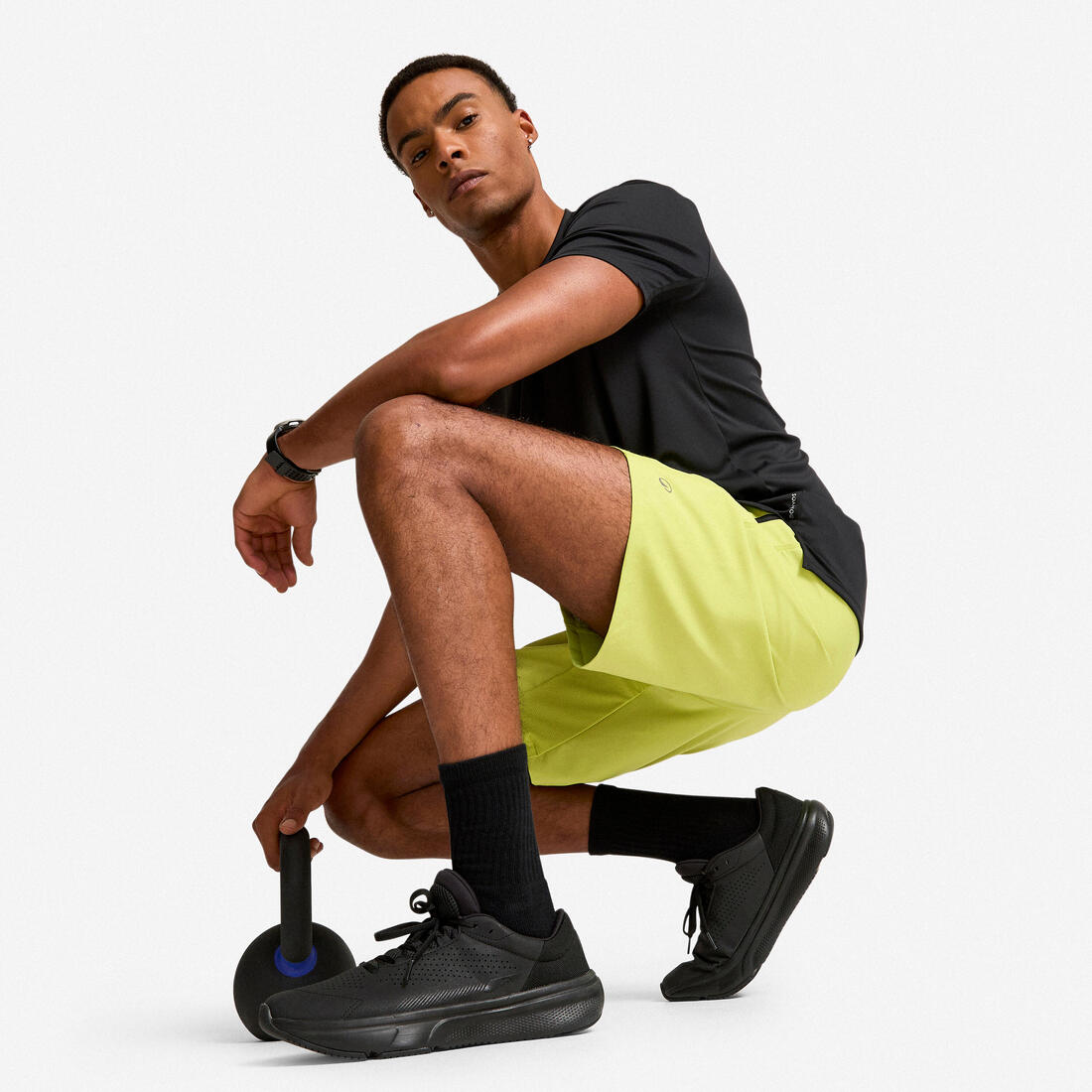 Short de fitness respirant poches zippées homme