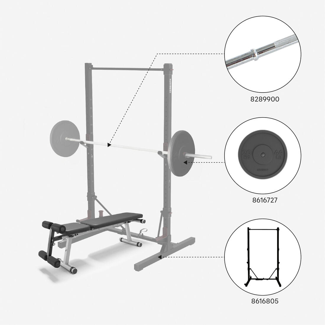 Banc de musculation pliable inclinable et déclinable, bench 500