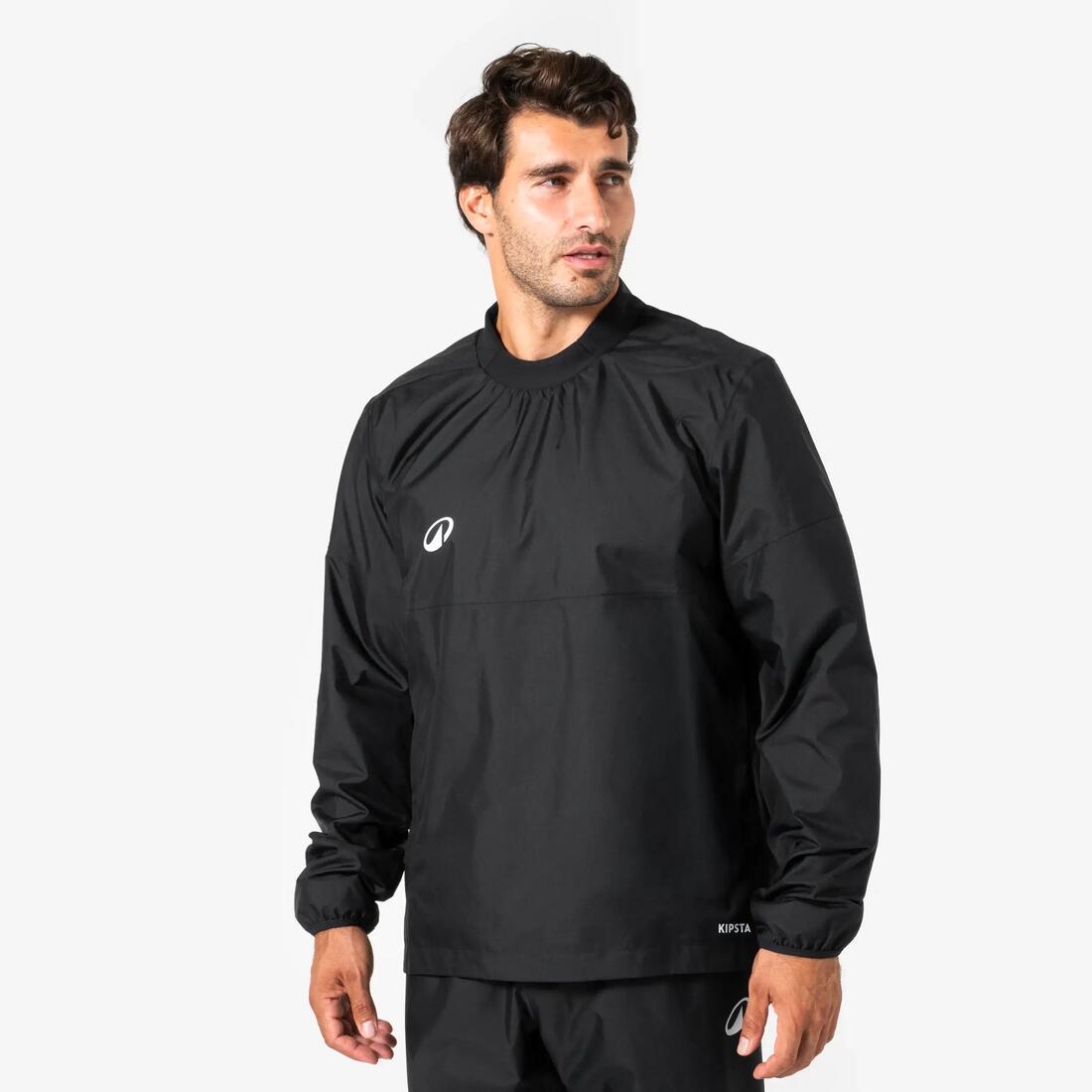 Coupe vent de pluie imperméable de rugby Adulte - Smocktop noir 500
