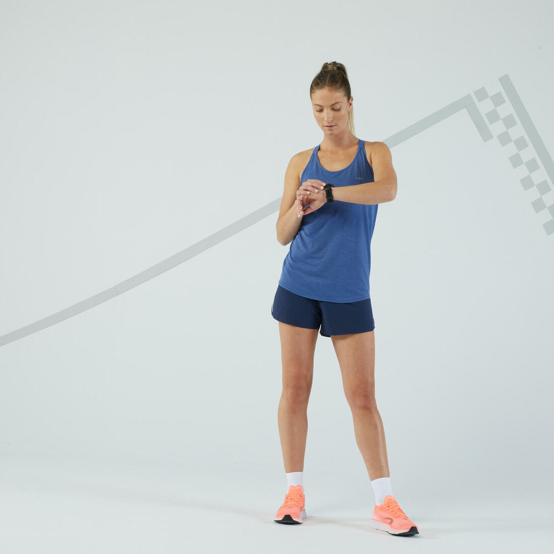 Débardeur running avec brassière intégrée femme - kiprun run 500 confort