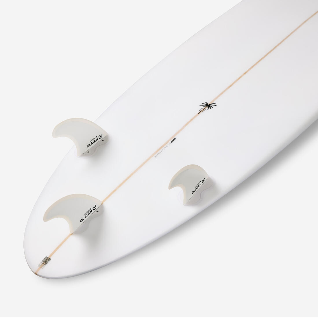 Planche de surf hybride en résine 6'4 40L avec 3 ailerons - kaki