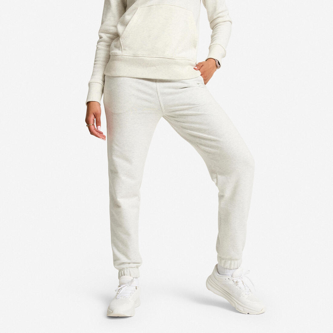 Pantalon de jogging droit en coton femme
