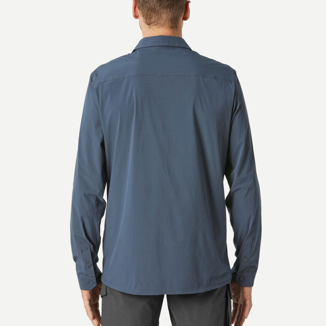Chemise manches longues de trekking voyage Anti-UV - Travel900 Gris - Homme