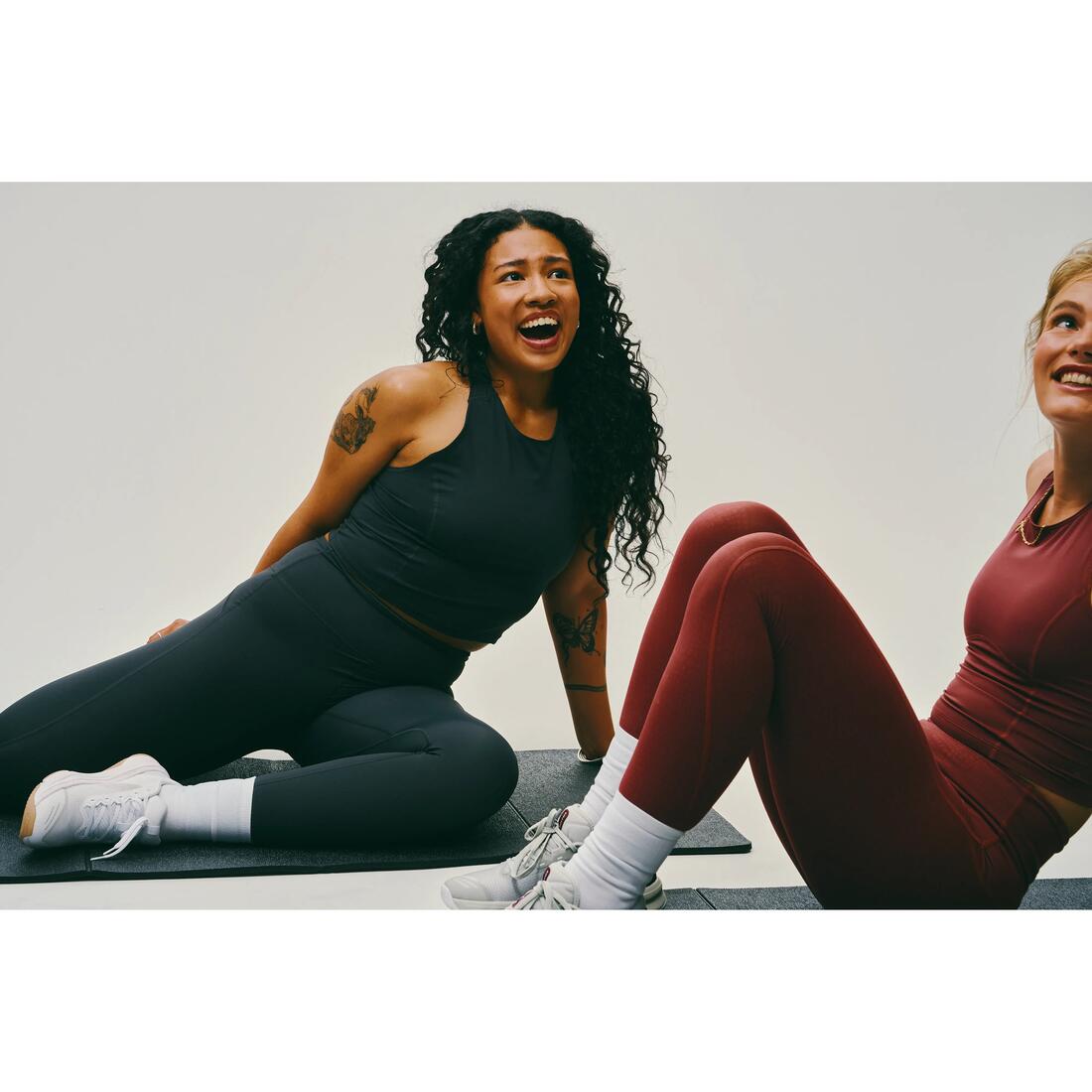 Legging de sport taille haute gainant femme foncé