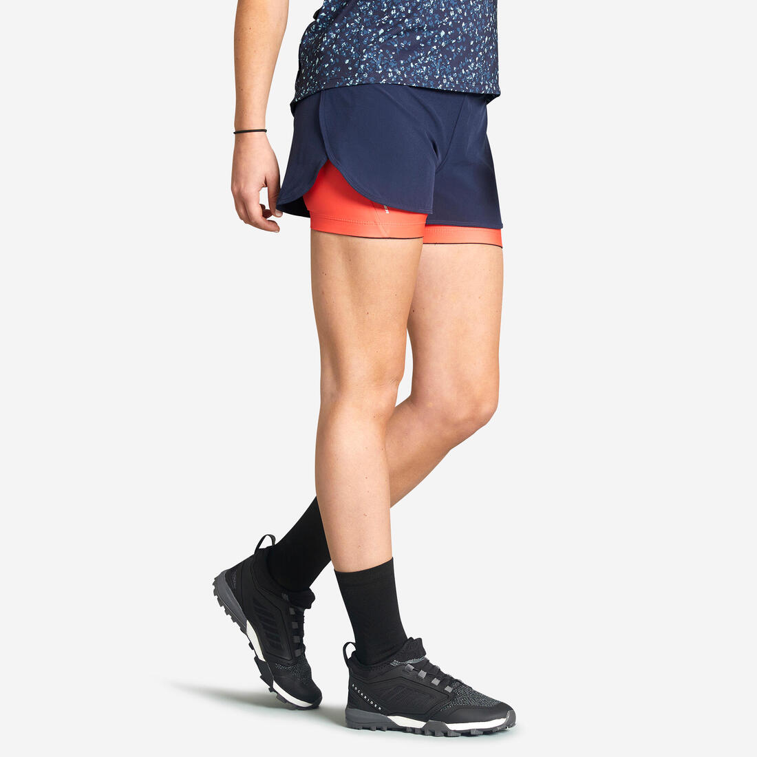 Short vtt expl 100 femme noir et