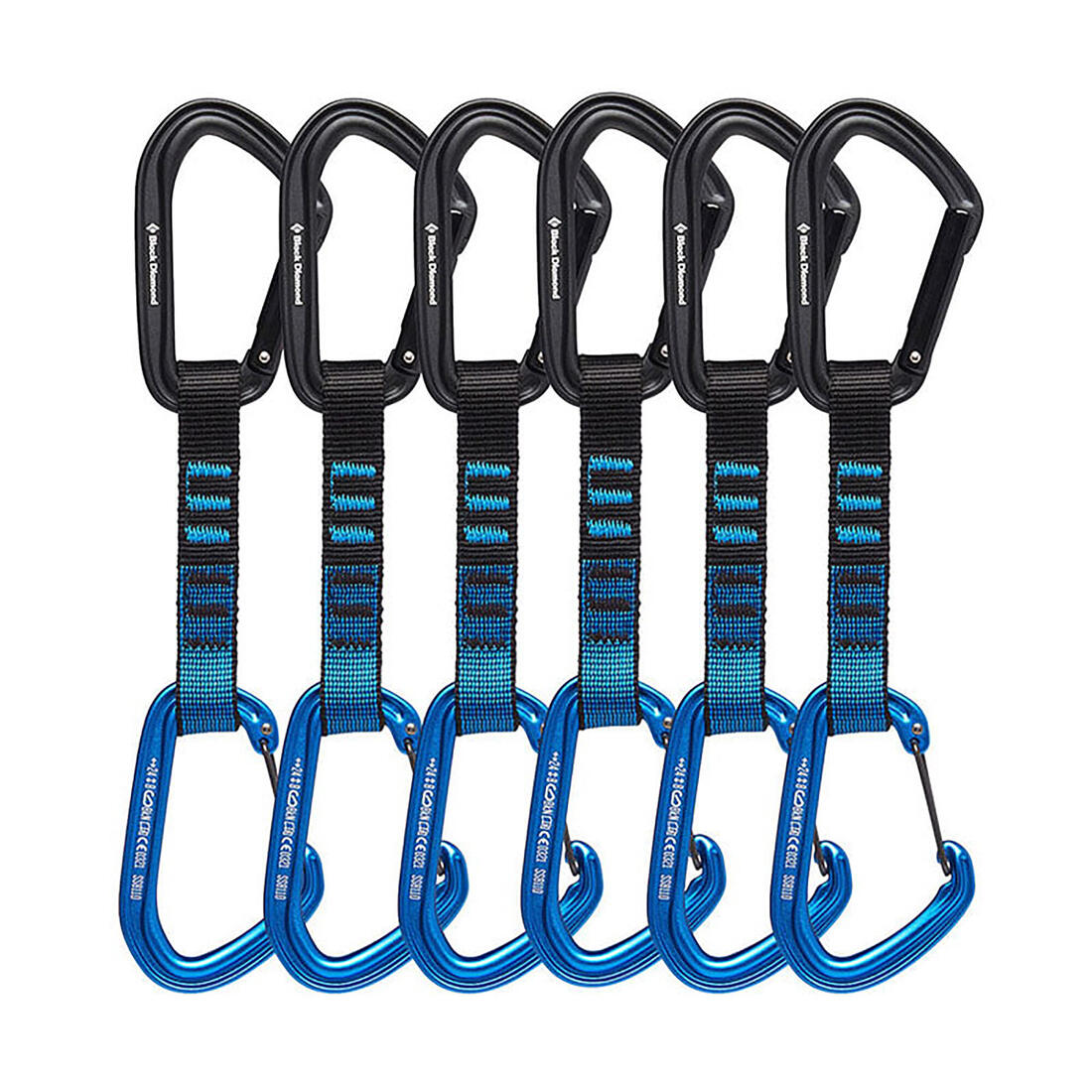 LOT DE 6 DÉGAINES ESCALADE ET ALPINISME - PACK HOTFORGE HYBRID BLUE 12 CM X6
