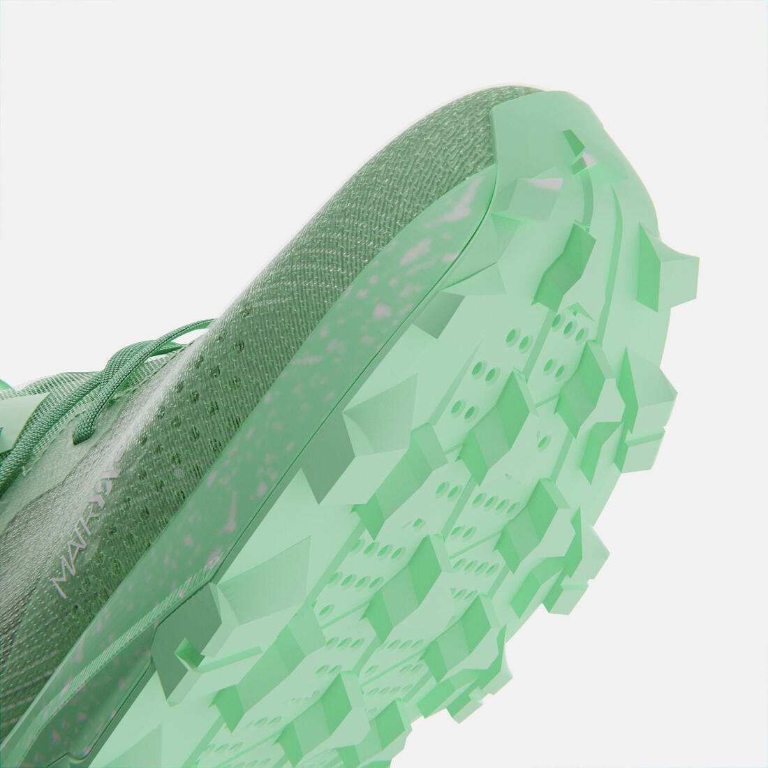 Chaussures trail running compétition femme - kiprun race light vert clair