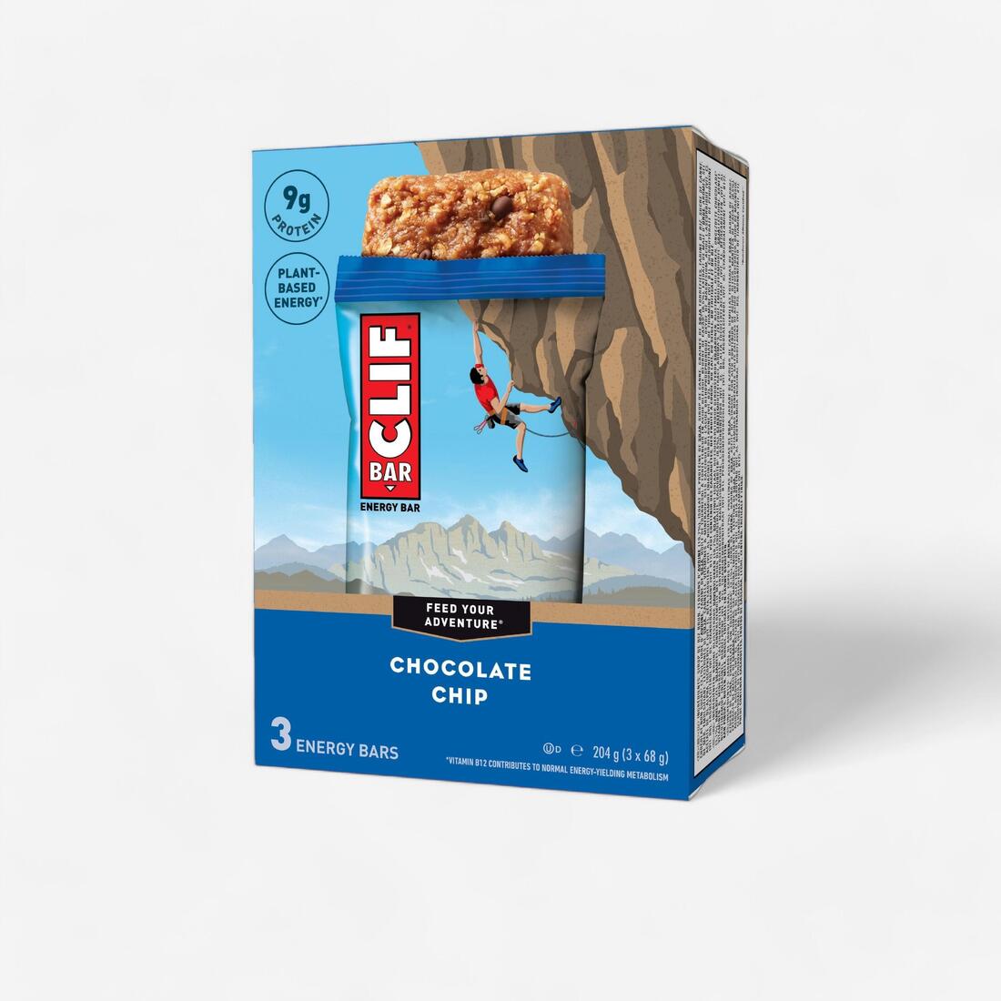 Barre Énergétique CLIF BAR Pépites de chocolat (68 g) X3