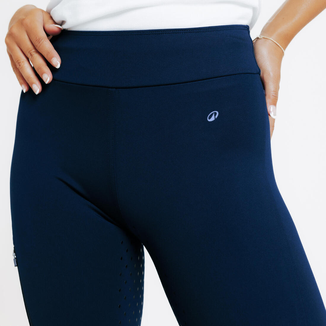Legging équitation full grip Femme - 500 marine