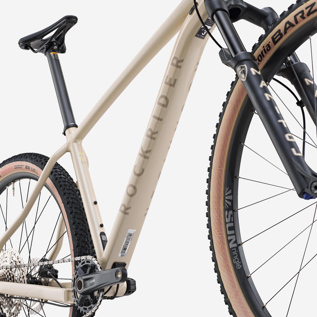 Vélo VTT XC semi-rigide 29" cadre aluminium, RACE 540 beige